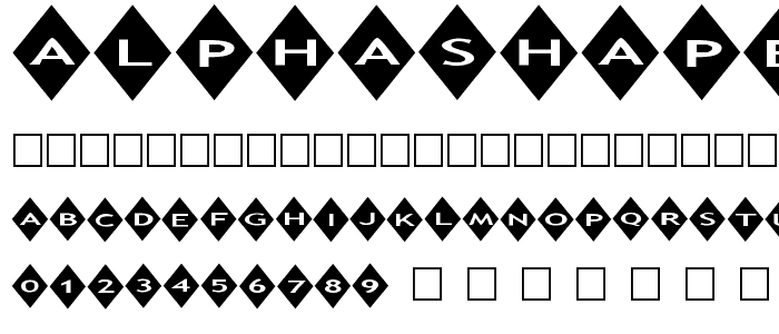 AlphaShapes diamonds font